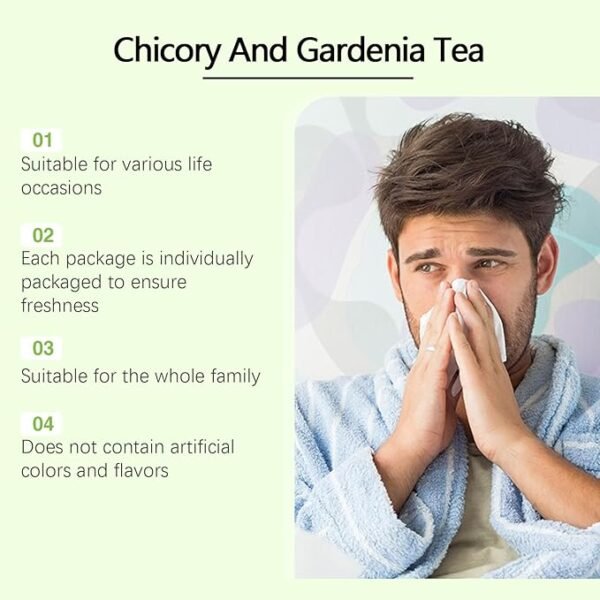 YIQIAOHUI-Natural Organic Dandelion Tea | Chicory and Gardenia Tea Bags | Supports Kidney | Liver Health | Natural Organic Blend with Licorice | Chrysanthemum | Orange Peel & More | 150g, (30 Tea Bags） - Image 4