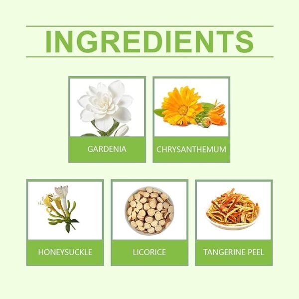 YIQIAOHUI-Natural Organic Dandelion Tea | Chicory and Gardenia Tea Bags | Supports Kidney | Liver Health | Natural Organic Blend with Licorice | Chrysanthemum | Orange Peel & More | 150g, (30 Tea Bags） - Image 2